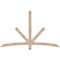 Ekena Millwork Alberta Smooth Timber Gable Bracket, Douglas Fir, 72"W x 45"H x 1 1/2"D x 3 1/2"F, 15/12 Pitch GBW072X45X0204ALB00SDF - alternate 1
